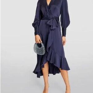 Zimmermann silk wrap midi dress